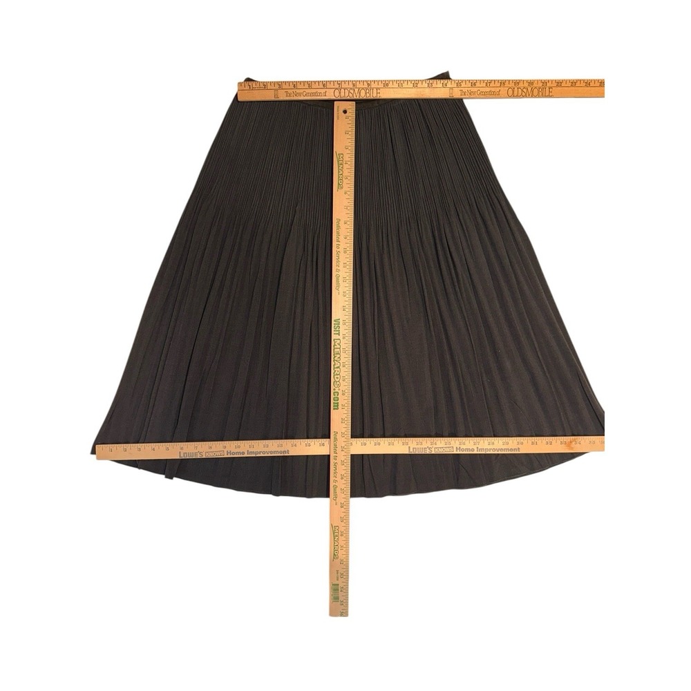 Nic + Zoe Gray Skirt Sz 10 Pleated Midi Skirt Quiet Luxury Minimalist Old Money - Picture 6 of 6